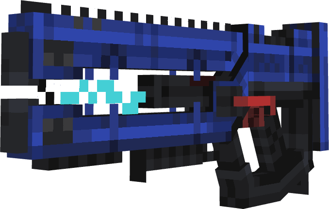 Blaster, handheld energy weapon in blue