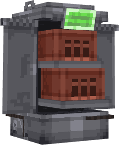 Supply Capsule crate, shelves stocked with supplies